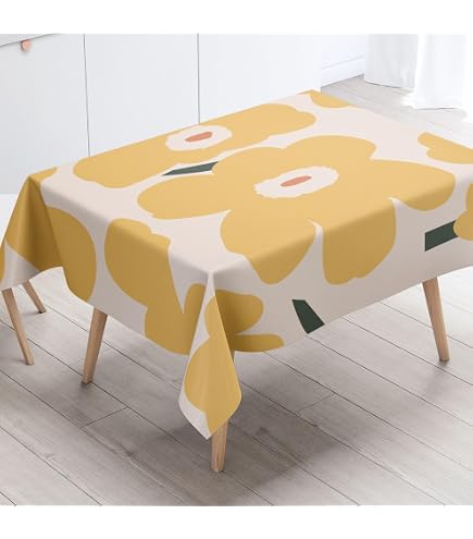 Amazon｜マリメッコ 花柄 テーブルクロス 長方形 食卓マット 撥水加工